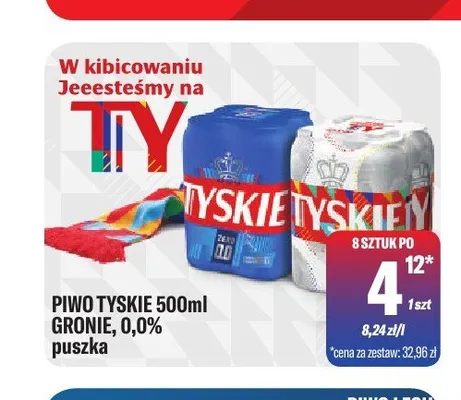 Piwo bezalkoholowe Tyskie 0,0% promocja w Tomi Markt