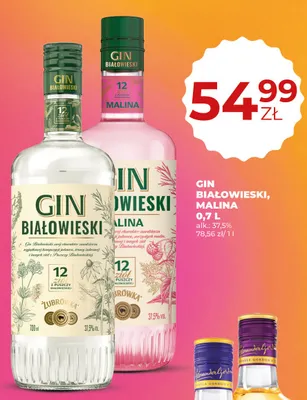 Gin Białowieski Malina promocja w Duży Ben