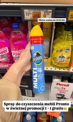 Spray do mebli Pronto Multi Easy Clean Classic promocja w Biedronka