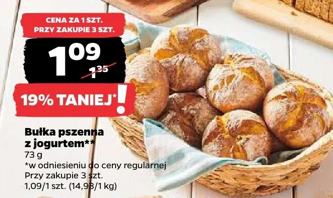 Bułka pszenna z jogurtem promocja w Netto