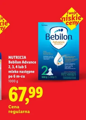 Mleko następne Bebilon Advance 2 promocja w Lidl