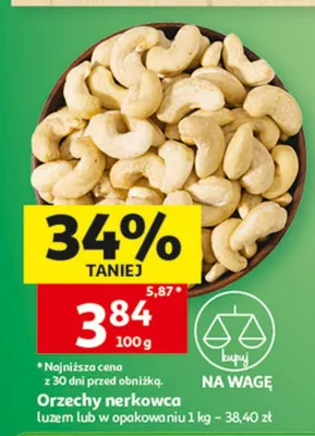 Orzechy nerkowca promocja w Auchan