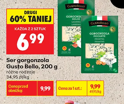 Ser gorgonzola Dolce Gusto Bello promocja w Biedronka