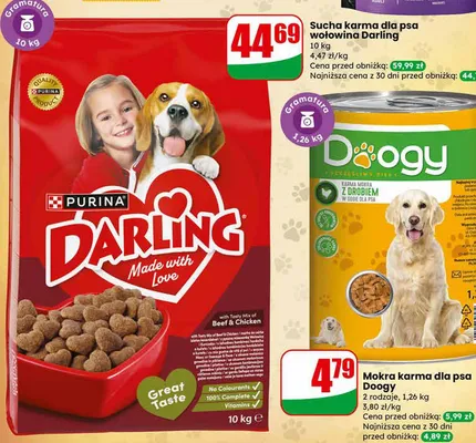 Mokra karma z drobiem promocja w Dino