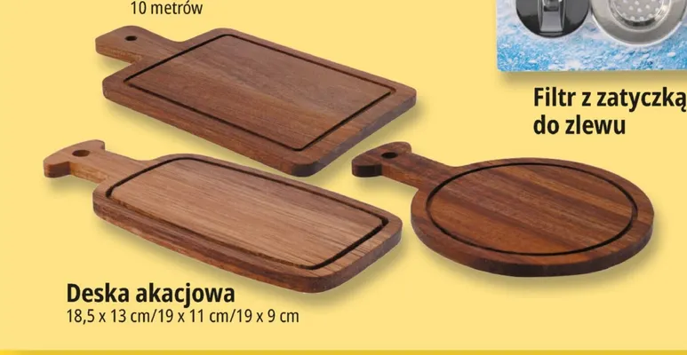 Deska akacjowa 19x9 cm promocja w Leclerc