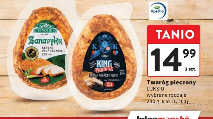 Twaróg pieczony Luksiu promocja w Intermarche