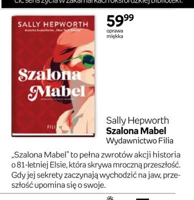 Książka Szalona Mabel Sally Hepworth oprawa miękka promocja w Empik