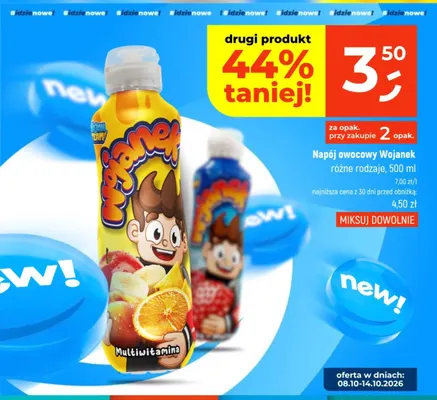 Napój owocowy Wojanek promocja w Dealz