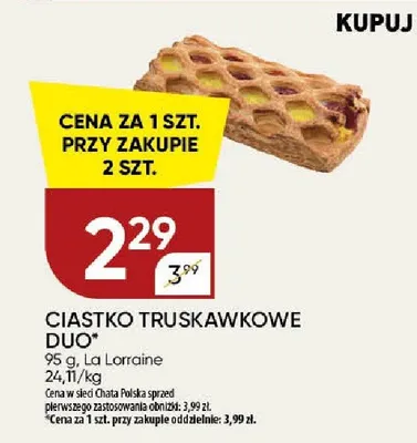 Ciastko truskawkowe Duo La Lorraine promocja w Chata Polska