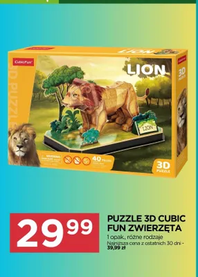 Puzzle 3D Cubic Fun zwierzęta promocja w Dzień Dziecka