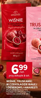 Wiśnie w czekoladzie białej i deserowej Amaresti promocja w Stokrotka