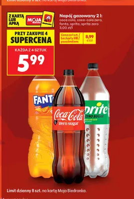 Napój gazowany Coca-Cola Zero 2 l promocja w Biedronka