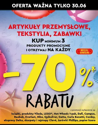 Art. przemysłowe, tekstylia, zabawki promocja w Biedronka