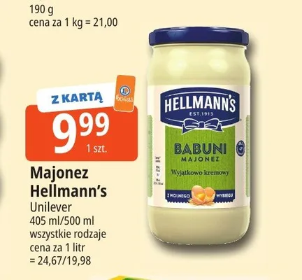 Majonez Hellmann's Babuni promocja w Leclerc