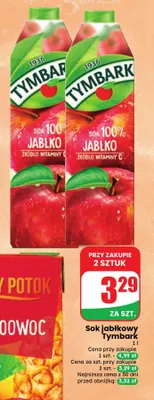 Sok jabłkowy Tymbark promocja w Dino