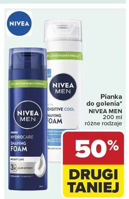Pianka do golenia Nivea Men Sensitive Cool promocja w Carrefour