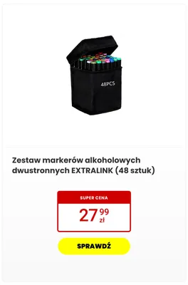 Zestaw markerów alkoholowych dwustronnych Extralink promocja w Media Expert