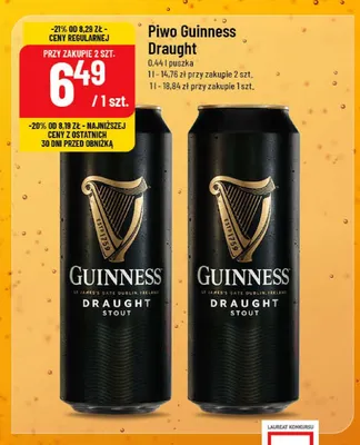 Piwo Guinness Draught promocja w POLOmarket