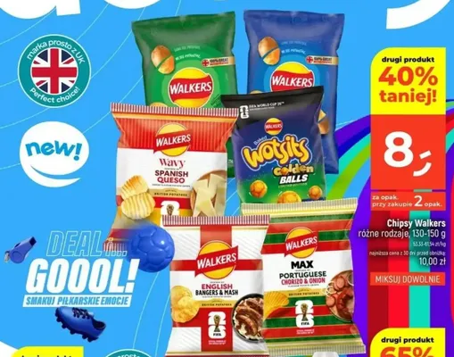 Chipsy Walkers MAX Portuguese Chorizo & Onion promocja w Dealz
