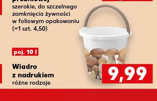 Wiadro z nadrukiem promocja w Kaufland