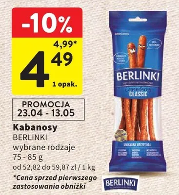 Kabanosy promocja w Intermarche
