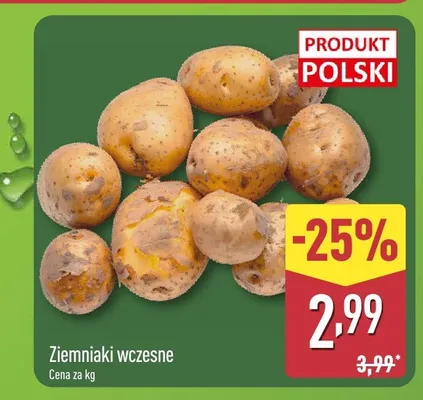 Ziemniaki wczesne polskie promocja w Aldi
