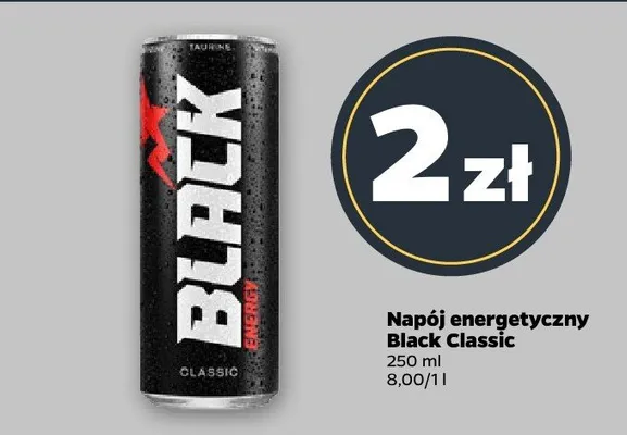 Napój energetyczny Black Classic promocja w Netto