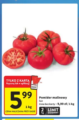 Pomidory malinowe promocja w Intermarche