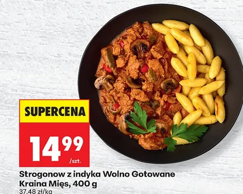 Strogonow z indyka wolno gotowane promocja w Biedronka