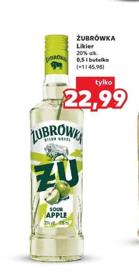 Likier Żubrówka Sour Apple promocja w Kaufland