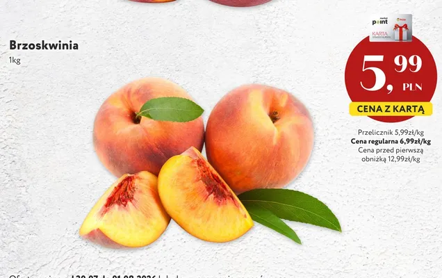Brzoskwinia promocja w Market Point