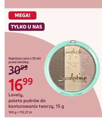 Paleta pudrów do konturowania twarzy promocja w Rossmann