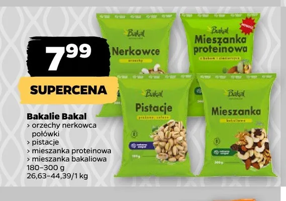 Orzechy nerkowca połówki Bakal promocja w Netto
