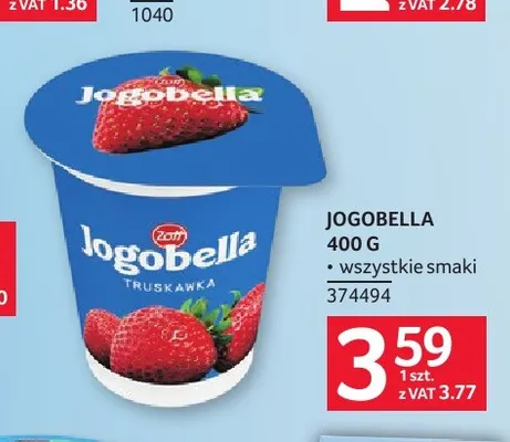 Jogurt Jogobella Zott promocja w Selgros