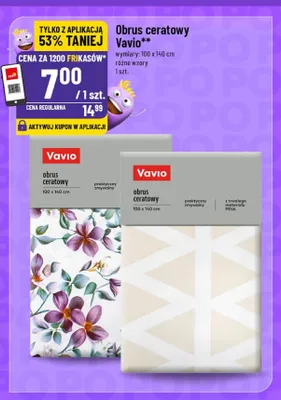 Obrus ceratowy Vavio 100x140 cm promocja w POLOmarket