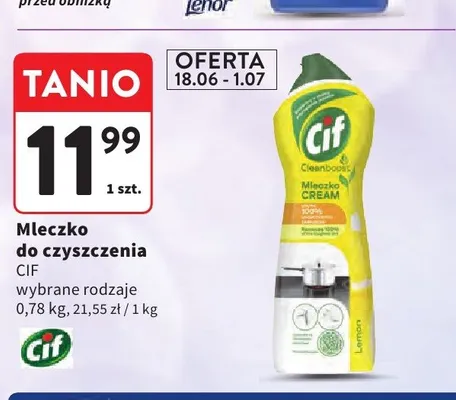 Mleczko do czyszczenia Cif Cream Lemon promocja w Intermarche