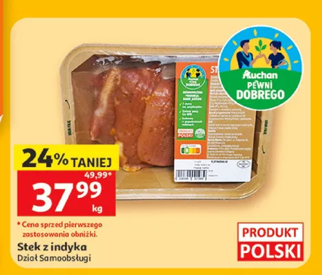 Stek z indyka Auchan Pewni Dobrego promocja w Auchan