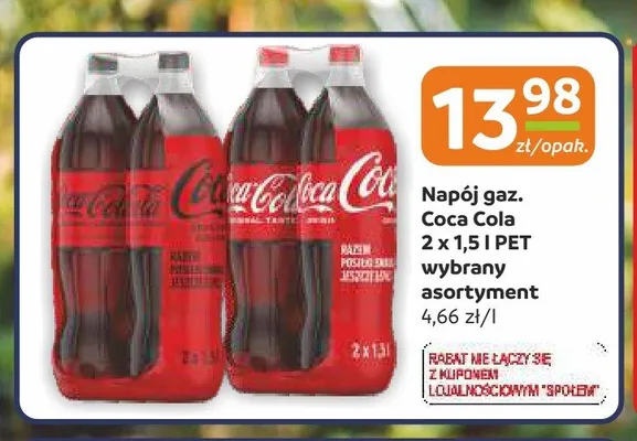 Napój gazowany Coca-Cola promocja w Społem Częstochowa