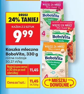 Kaszka mleczna różne rodzaje promocja w Biedronka