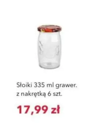 Słoiki grawerowane z nakrętką 6-pak 335 ml promocja w Nela