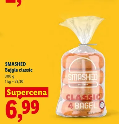 Bajgle classic Smashed promocja w Lidl
