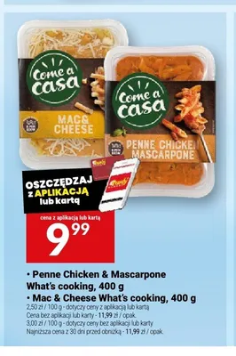 Danie gotowe Penne Chicken & Mascarpone What's cooking promocja w Twój Market