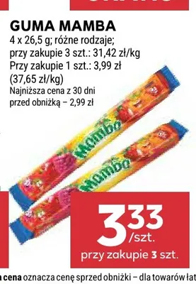 Guma Mamba 4-pak promocja w Stokrotka