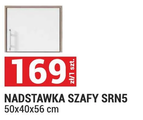 Nadstawka szafy SRN5 50x40x56 cm promocja w Merkury Market