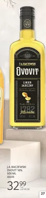 Likier jajeczny J.A. Baczewski Ovovit 16% 500 ML promocja w Selgros