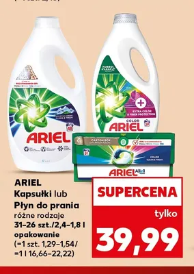 Kapsułki do prania Ariel promocja w Kaufland