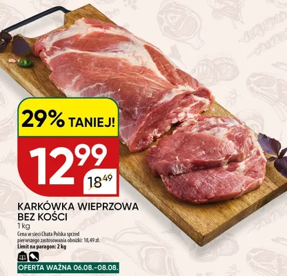Karkówka wieprzowa bez kości promocja w Chata Polska