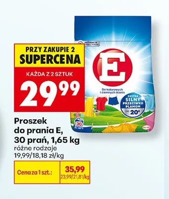 Proszek do prania E promocja w Biedronka