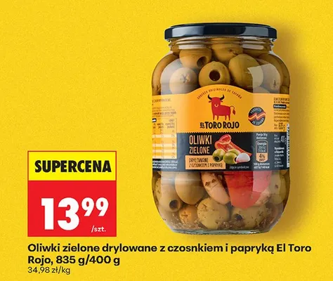 Oliwki zielone drylowane z czosnkiem i papryką promocja w Biedronka