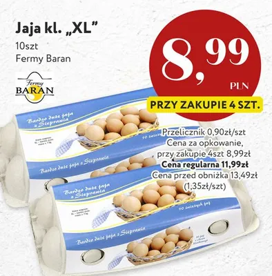 Jaja kl. "XL" Fermy Baran promocja w Market Point